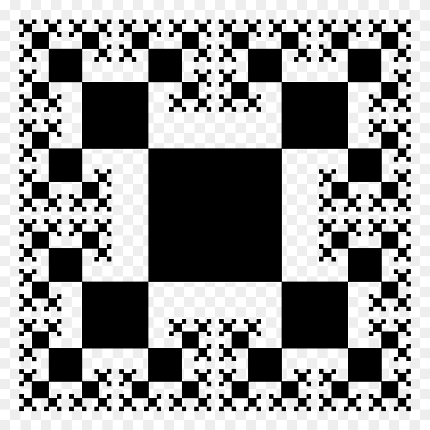 1152x1152 Half Square Fractal - Fractal PNG