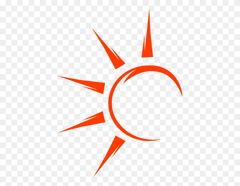 438x593 Half Sun Vector Png, Half Sun With Rays Clipart - Sunshine Clipart PNG