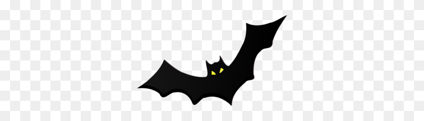 298x180 Halloween Bat Silhouette Clip Art - Bat Clipart PNG