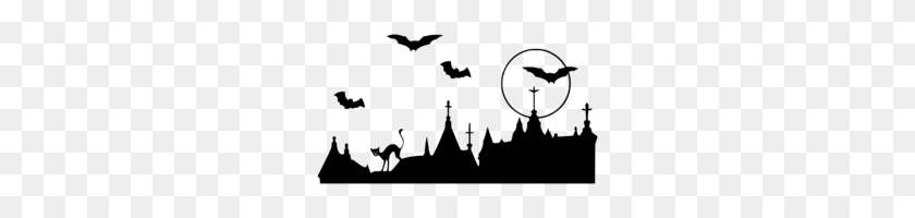 260x140 Halloween Bat Silhouette Clipart - Bat Silhouette Clip Art