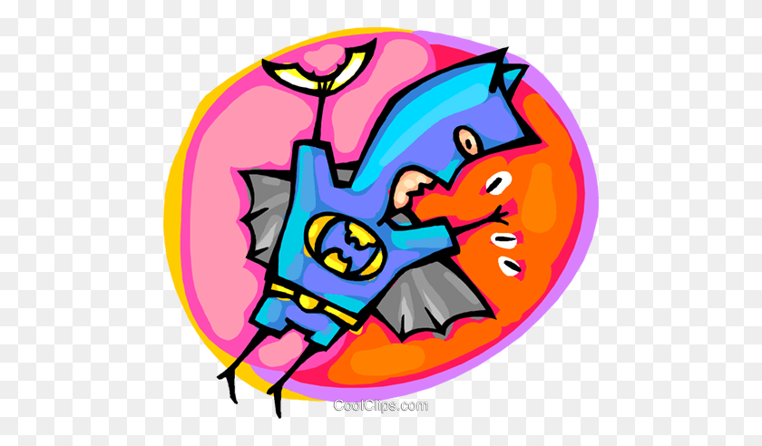 480x432 Halloween Batman Costume Royalty Free Vector Clip Art Illustration - Halloween Costume Clipart