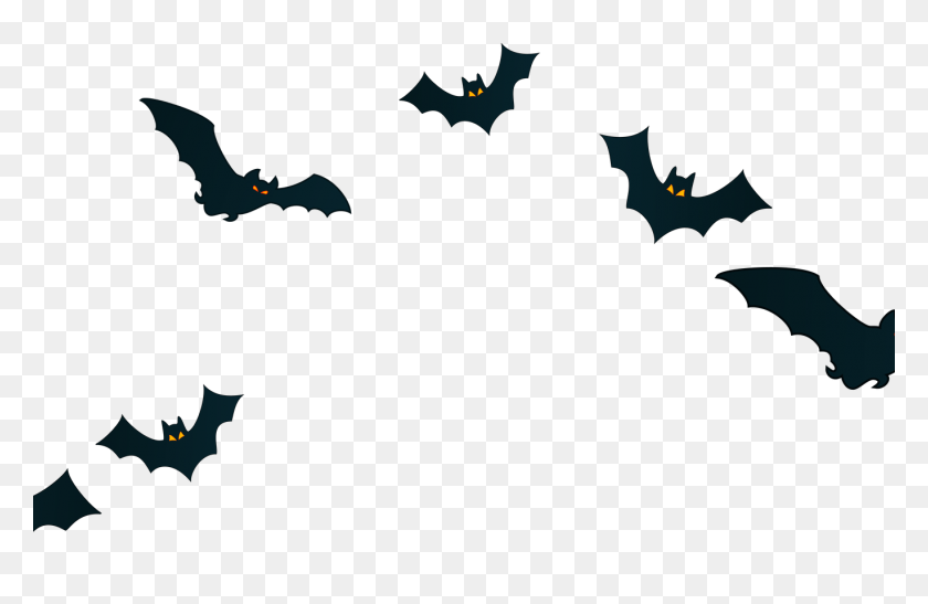 1368x855 Halloween Bats Decor Png Clipart Image - Yo Clipart