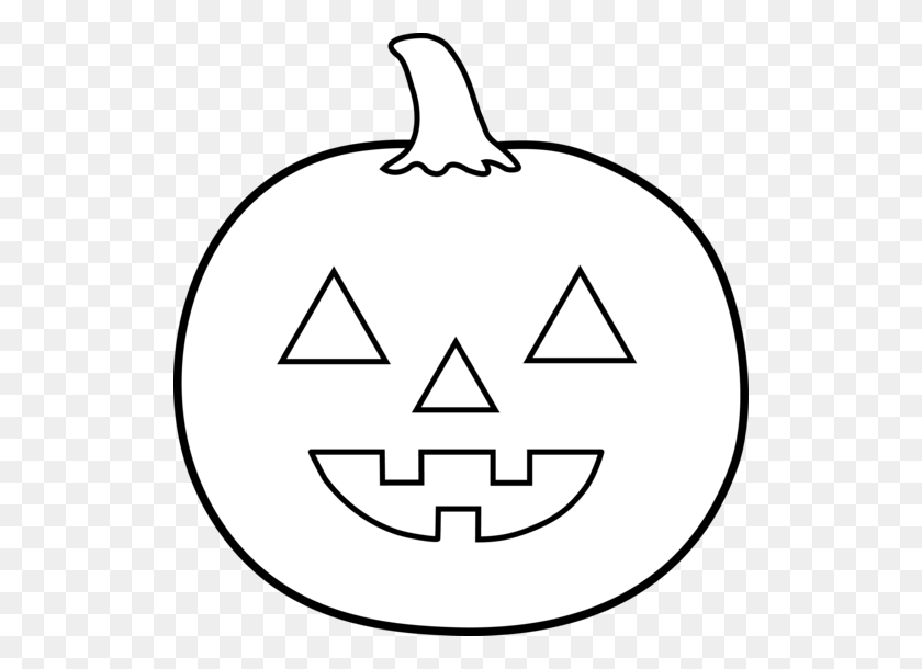 524x550 Halloween Black And White Halloween Clip Art Black And White Free - Pumpkin Outline Clipart