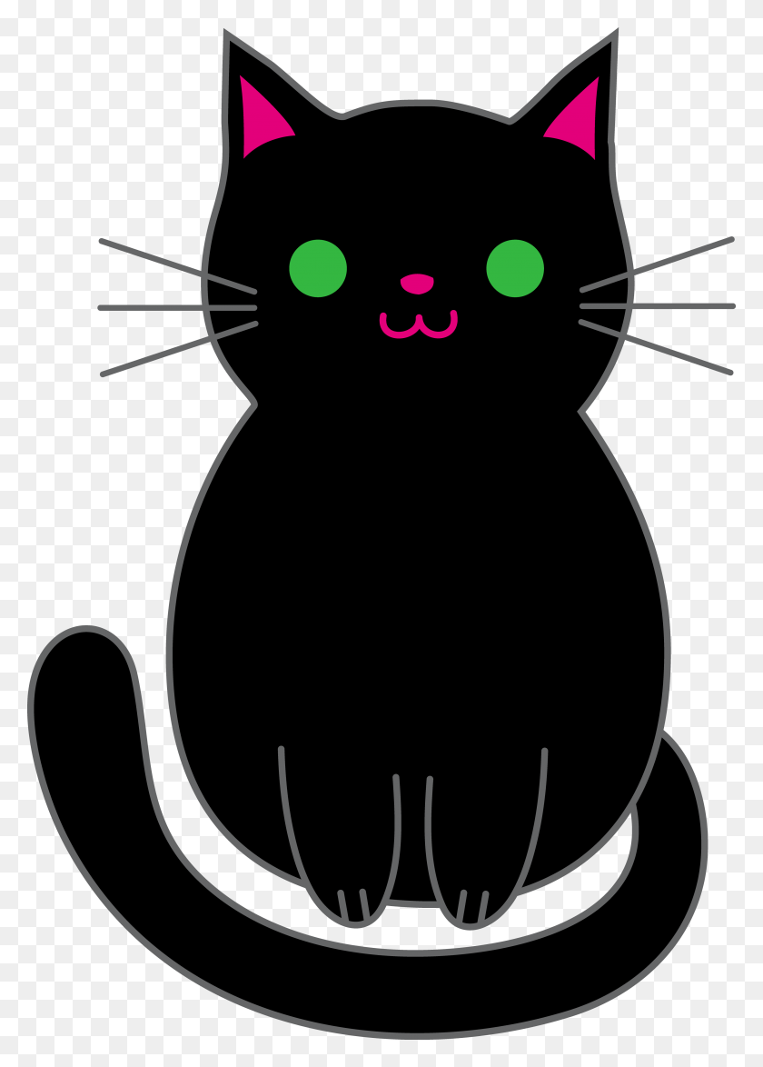 3526x5039 Halloween Black Cat Clipart - Black Cat Face Clipart
