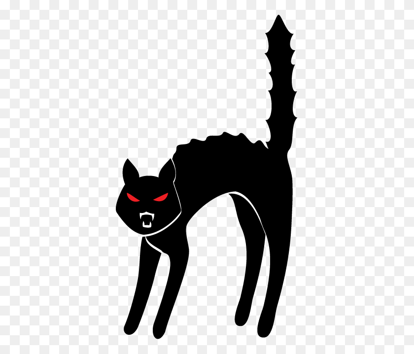 369x658 Halloween Black Cats Clip Art - Simple Cat Clipart