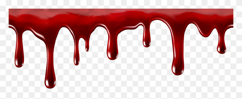 8000x2910 Halloween Blood Decor Transparent Png Clip Art Gallery - Blood Border PNG