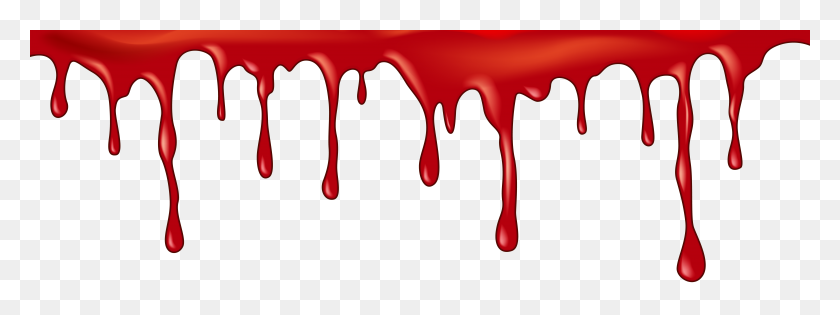 8000x2618 Halloween Bloody Line Png Clip - Red Line Clipart