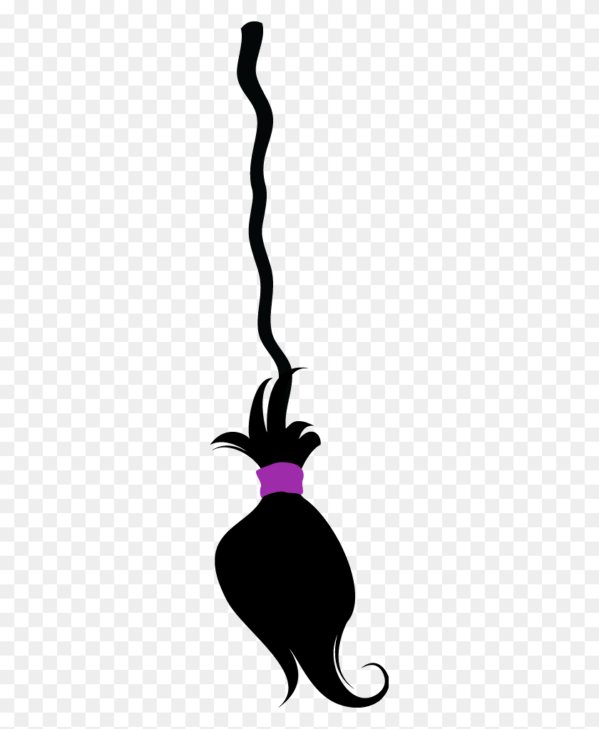 250x963 Halloween Broom Clip Art - Witch On A Broomstick Clipart