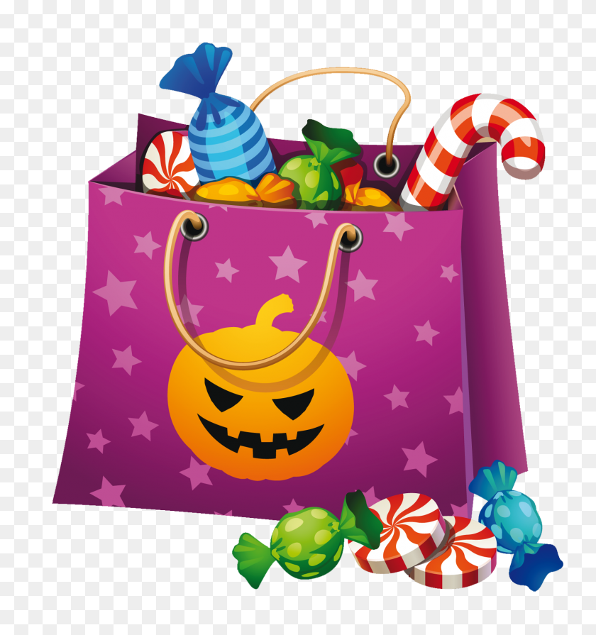 1490x1596 Halloween Candy Clip Art - Shopping Clipart