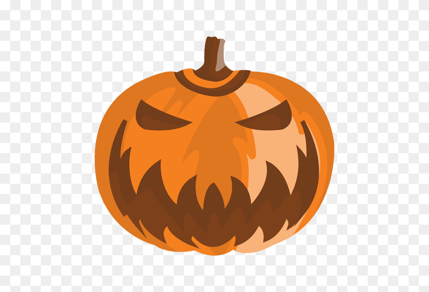 512x512 Halloween Cartoon Pumpkin - Squash PNG