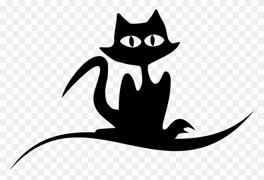 1969x1300 Halloween Cat Clip Art, Halloween Cat Clip Art Cliparts - Halloween Cat Clipart Black And White