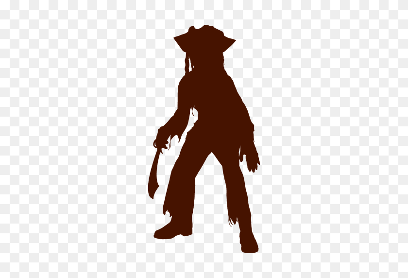 512x512 Halloween Child Pirate Costume Silhouette - Bear Silhouette PNG