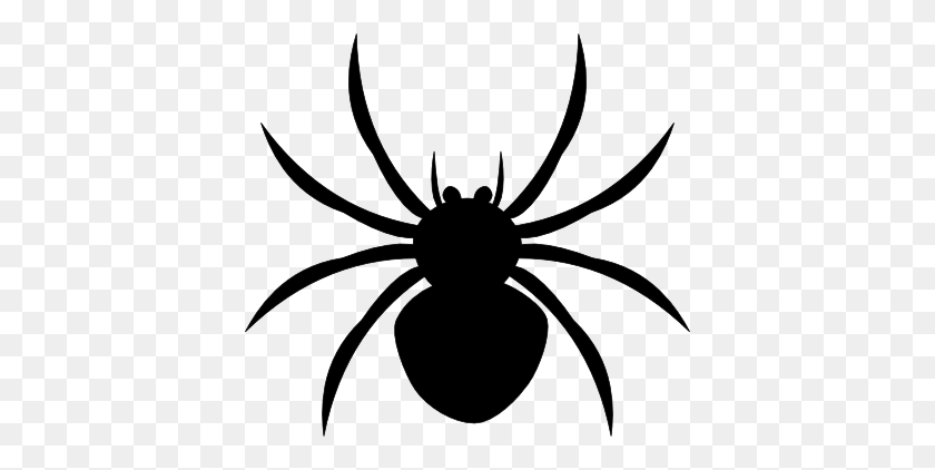 400x362 Halloween Clip Art Spider - Halloween Black And White Clipart