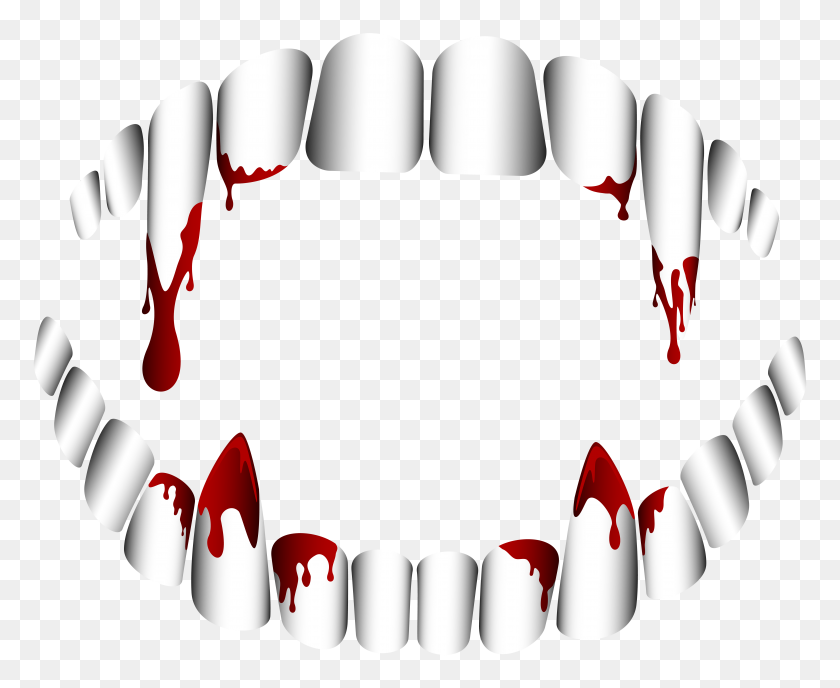 6000x4834 Halloween Clip Art Tooth - Halloween Clipart PNG
