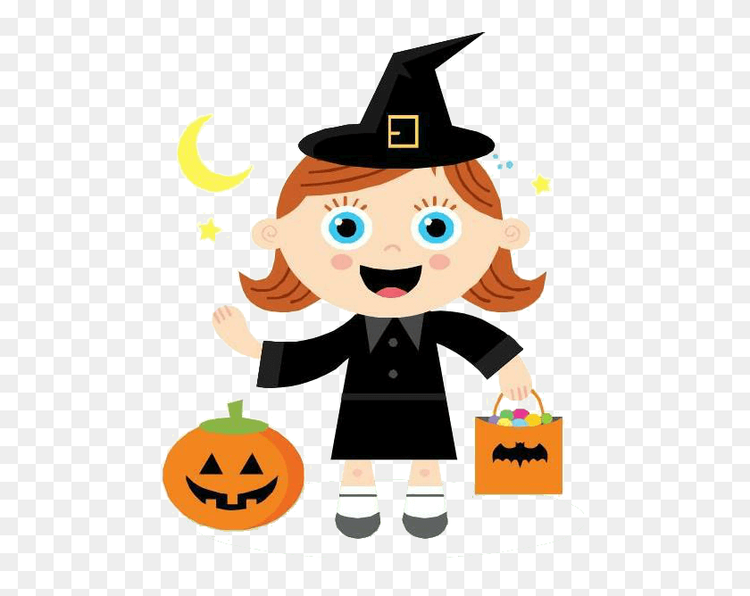 517x608 Halloween Clipart - Trick Or Treat Bag Clipart