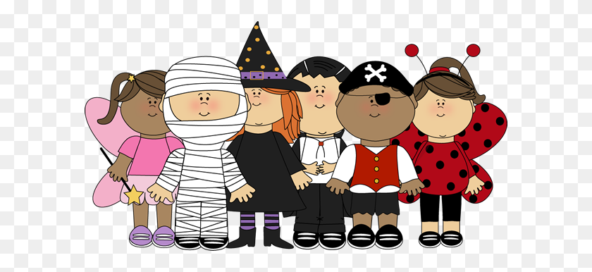 600x326 Halloween Costumes Clip Art - Halloween Characters Clipart