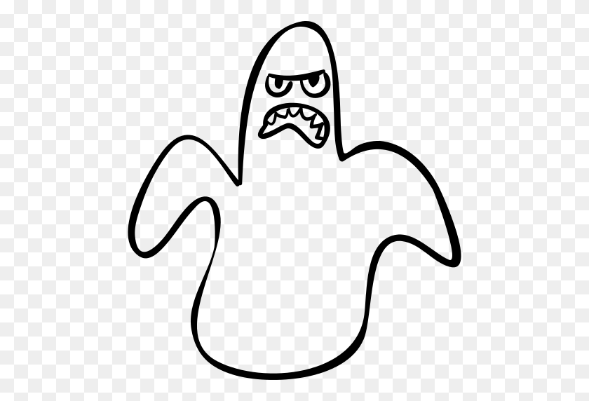 512x512 Halloween Ghost Outline Png Icon - Halloween Ghost PNG