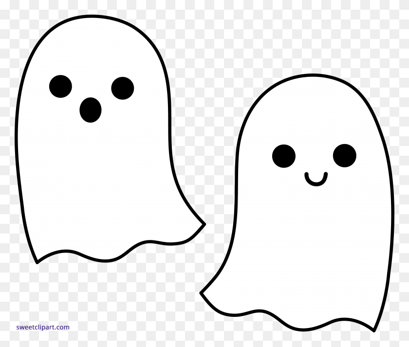 5942x4982 Imágenes Prediseñadas De Halloween Ghosts Duo - Imágenes Prediseñadas De Fantasmas De Halloween
