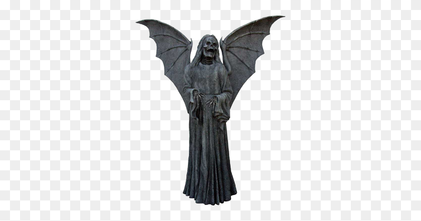 302x381 Halloween Graphics - Angel Statue PNG