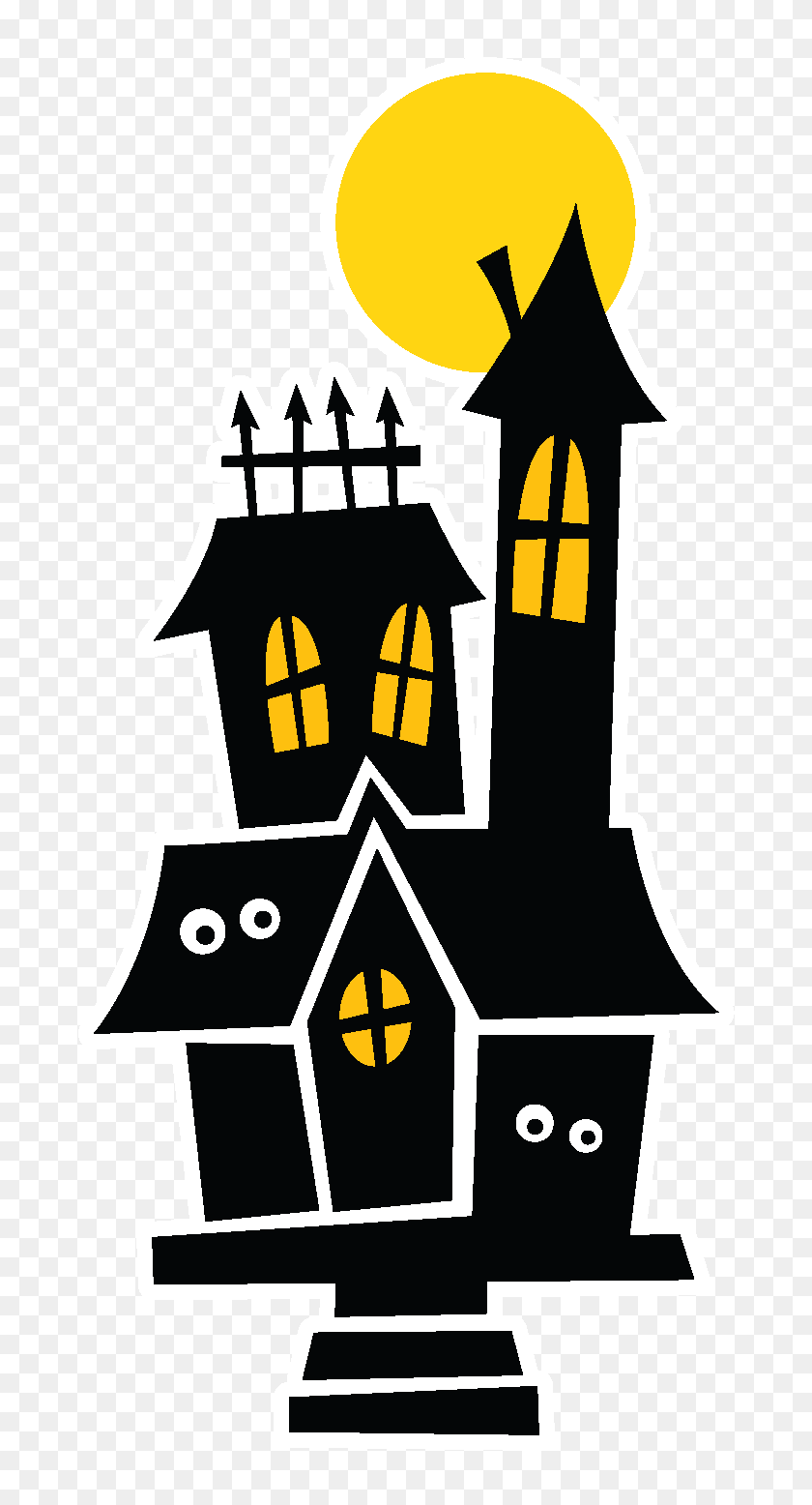 724x1496 Halloween Haunted House Clip Art - Haunted House Clipart Free