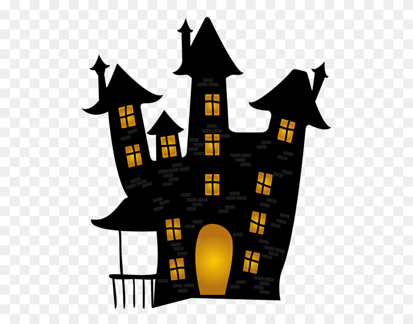 515x600 Halloween Haunted House Clip Art, Spooky Haunted House Clip Art - Haunted Castle Clipart
