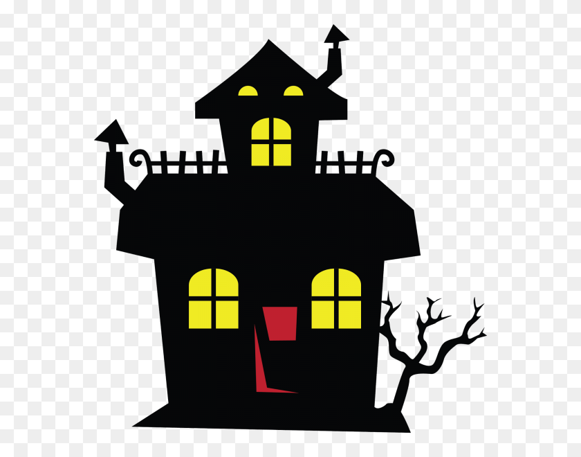 600x600 Хэллоуин Дом С Привидениями Клипарт Хороший Картинки - Жуткий Дом Клипарт