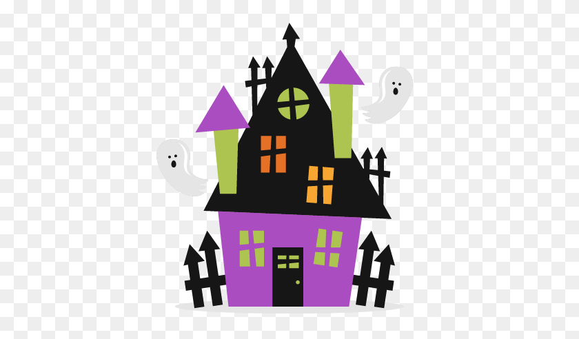 432x432 Halloween Haunted House Scrapbook Cute Clipart - Cute House Clipart