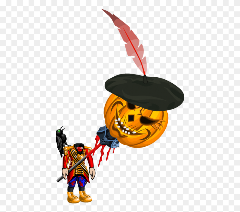 450x683 Caballero Sin Cabeza De Halloween - Caballero Clipart Png
