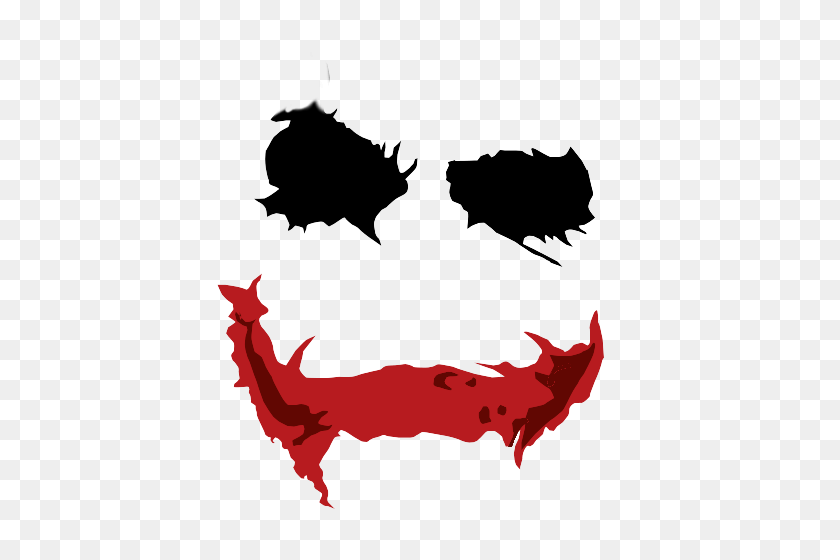 419x500 Halloween Inkvillain - Joker Face PNG