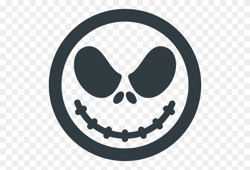 512x512 Halloween, Jack, Skellington Icon - Jack Skellington Face PNG