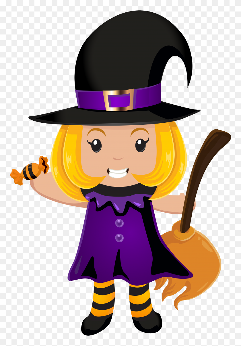 5452x8000 Halloween Little Witch Png Clip Art - Witch Clipart Free