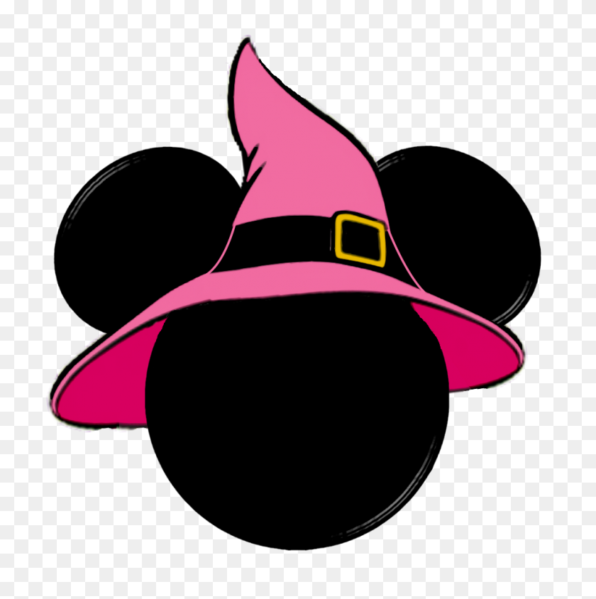 990x996 Halloween Minnie Mouse Silhouette With Witch Hat Clip Art Clip - Minnie Mouse Head PNG