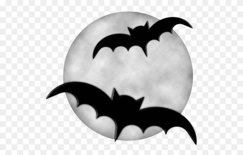531x477 Halloween Moon With Bats Png - Moon Transparent PNG