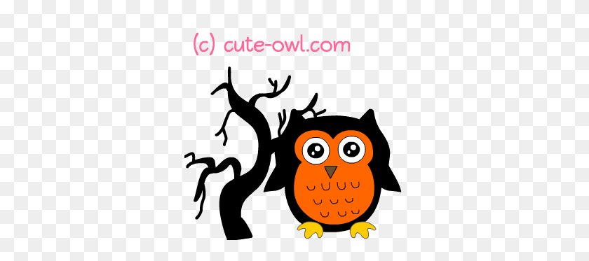 313x313 Halloween Owl Clip Art - Fall Owl Clip Art
