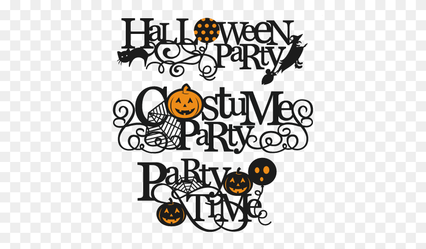 432x432 Halloween Party Titles Scrapbook Title Cutting Crow - Halloween Party PNG