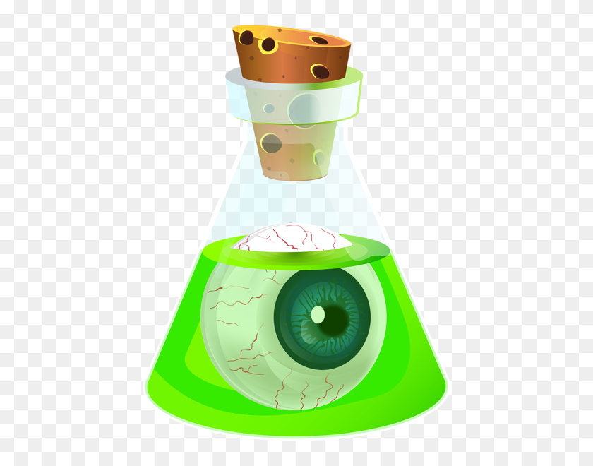 444x600 Halloween Poison Potion With Eyeball Transparent Png Image - Potion Clipart