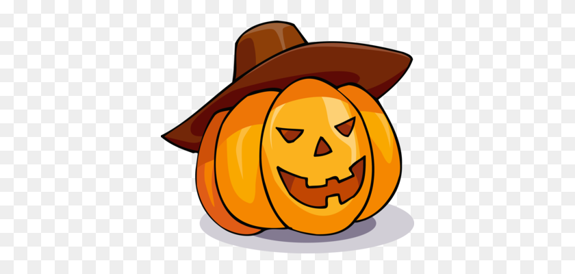 370x340 Calabazas De Halloween Jack O 'Lantern Truco O Trato Gratis - Clipart De Escena De Halloween