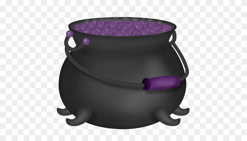499x420 Хэллоуин Фиолетовый Котел Ведьмы - Котел Png