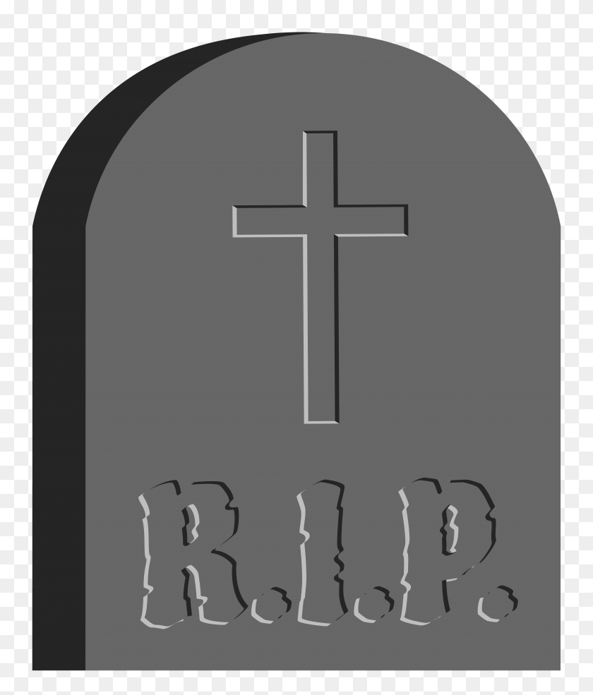 6745x8000 Halloween Rip Tombstone Png Clip Art - Rip Clipart