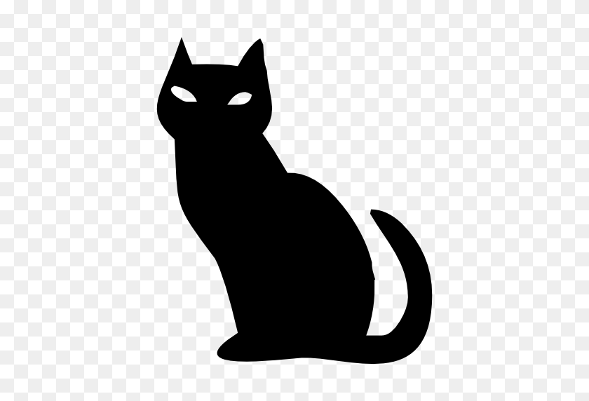 Halloween Scary Black Cat Icon Descarga De Iconos Gratis - Halloween Black Cat Clipart
