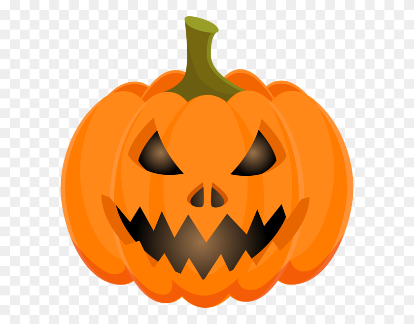 600x598 Halloween Scary Pumpkin Png Clip - Scary Halloween Clipart