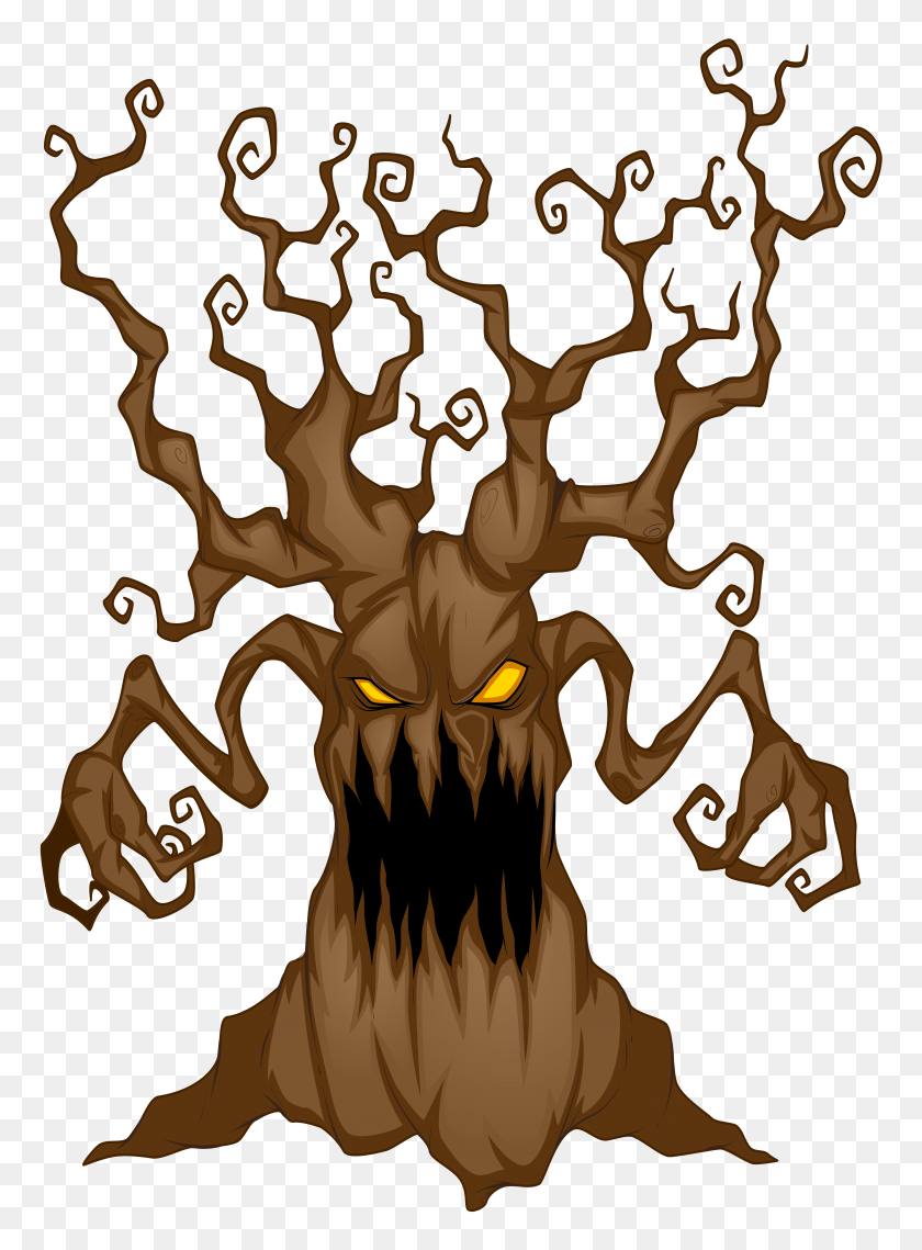 5781x8000 Halloween Scary Tree Png Clipart - Scarey Clipart