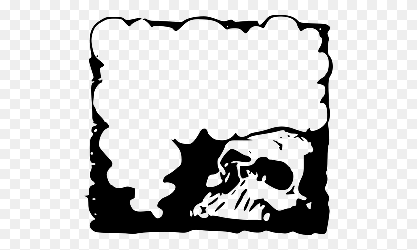500x443 Halloween Skull Clip Art Free - Sugar Skull Clipart Black And White
