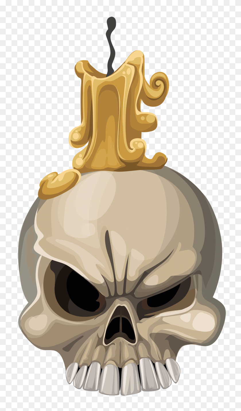 2177x3824 Halloween Skull With Candle Png Clipart Gallery - Skull PNG Transparent