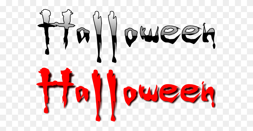 600x374 Halloween Spooky Text Clip Art - Spooky Halloween Clipart