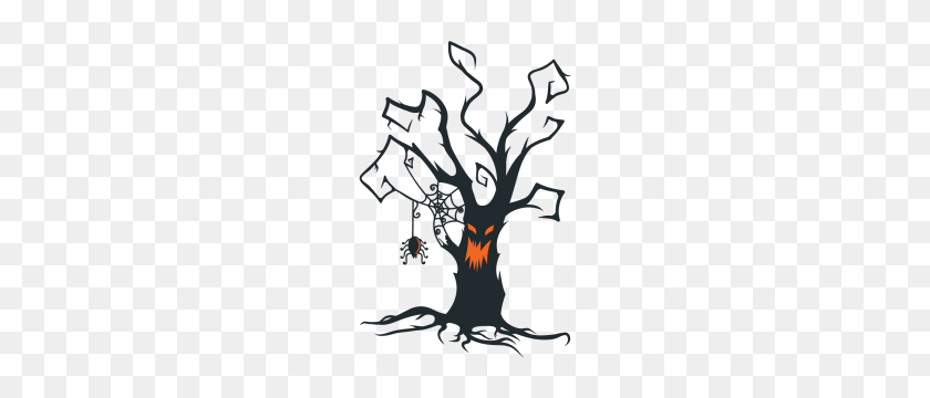 300x300 Halloween Tree - Scary Tree Clipart