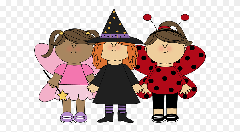 600x404 Halloween Trick Or Treaters Clipart - Trick Or Treaters Clipart