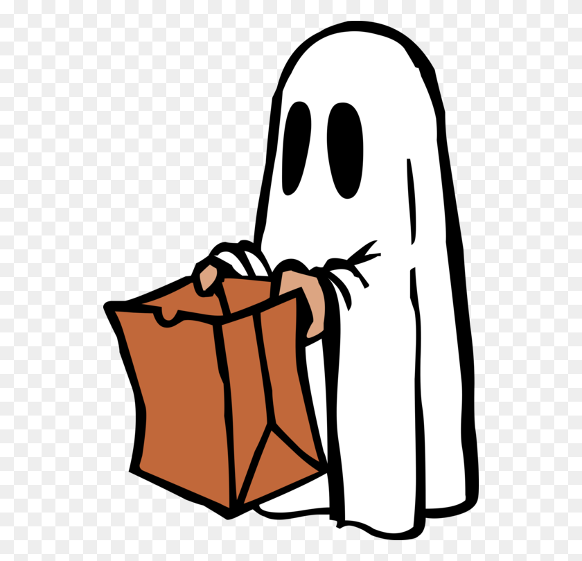 542x750 Truco O Trato De Halloween Fantasma Jack O 'Lantern Brujería Gratis - Mostrar Y Decir Clipart