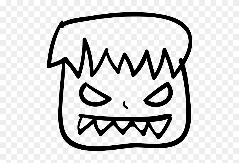512x512 Halloween Ugly Monster Face Png Icon - Monster Mouth PNG