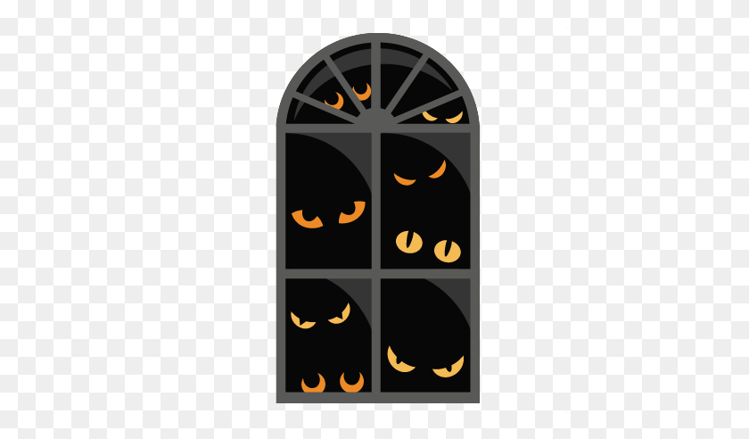 432x432 Halloween Window Scrapbook Cute Clipart Files, Spooky - Castle Door Clipart
